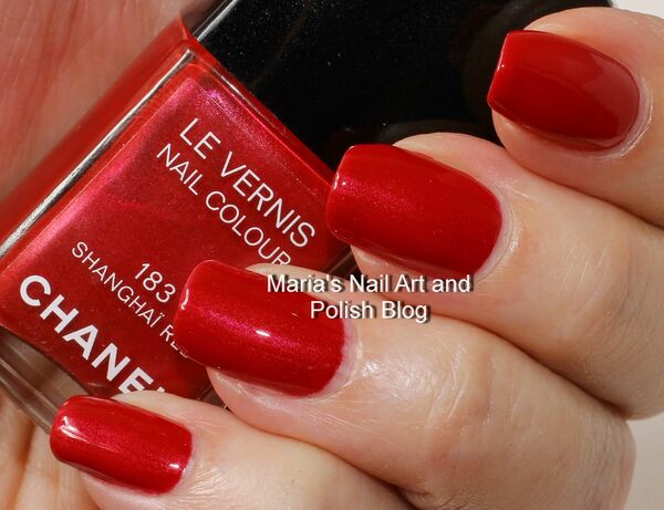Nail polish swatch / manicure of shade Chanel Shanghai Red