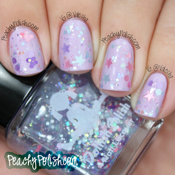 Nail polish swatch / manicure of shade Dollish Polish Care Bear Stare