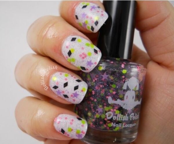 Nail polish swatch / manicure of shade Dollish Polish This Pop Rocks