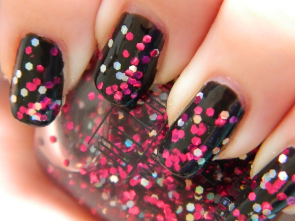 Nail polish swatch / manicure of shade Milani Hot Pink