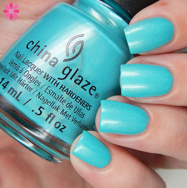 Nail polish swatch / manicure of shade China Glaze What I Like About Blue