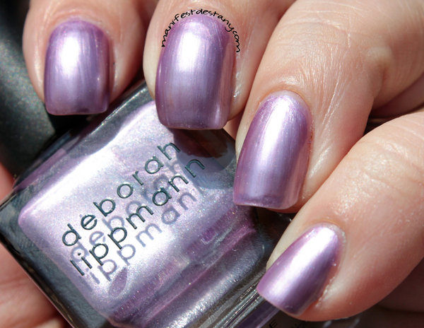 Nail polish swatch / manicure of shade Deborah Lippmann Purple Rain
