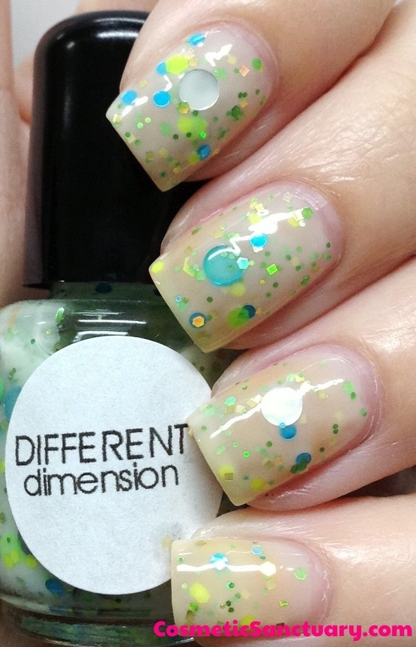 Nail polish swatch / manicure of shade Different Dimension Money