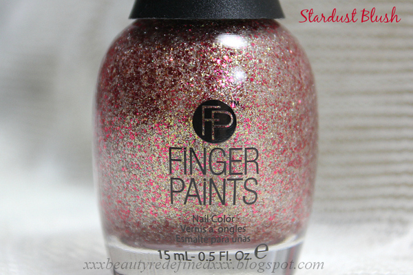 Nail polish swatch / manicure of shade FingerPaints Stardust Blush