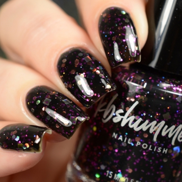 Nail polish swatch / manicure of shade KBShimmer Showgirl