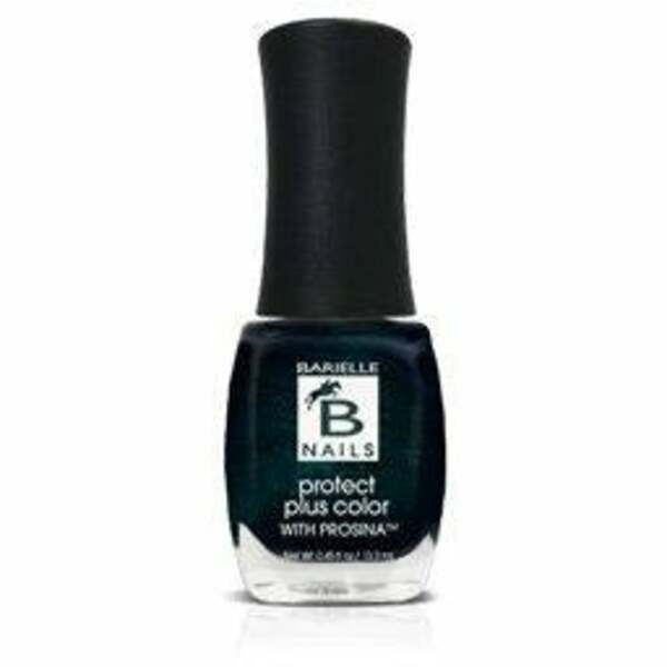 Nail polish swatch / manicure of shade Barielle Blackened Bleu