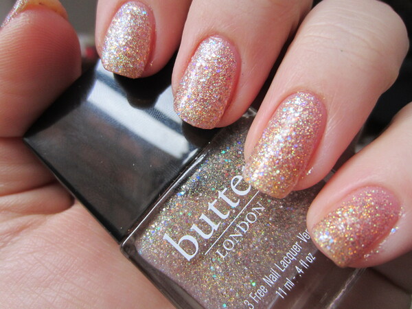 Nail polish swatch / manicure of shade butter London Tart With A Heart