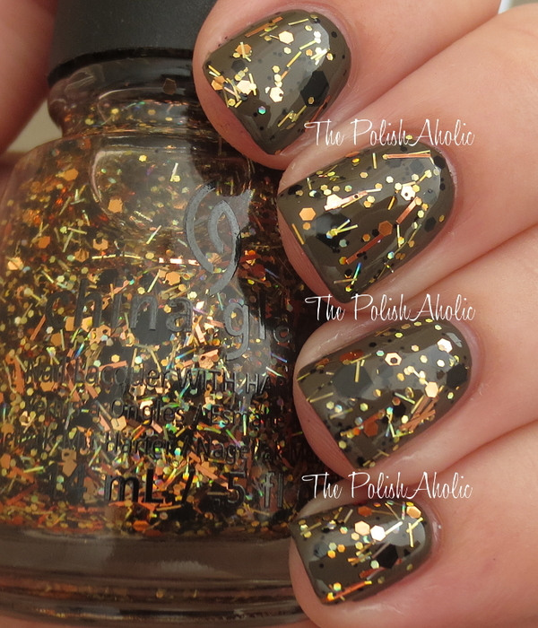Nail polish swatch / manicure of shade China Glaze Rest In Pieces