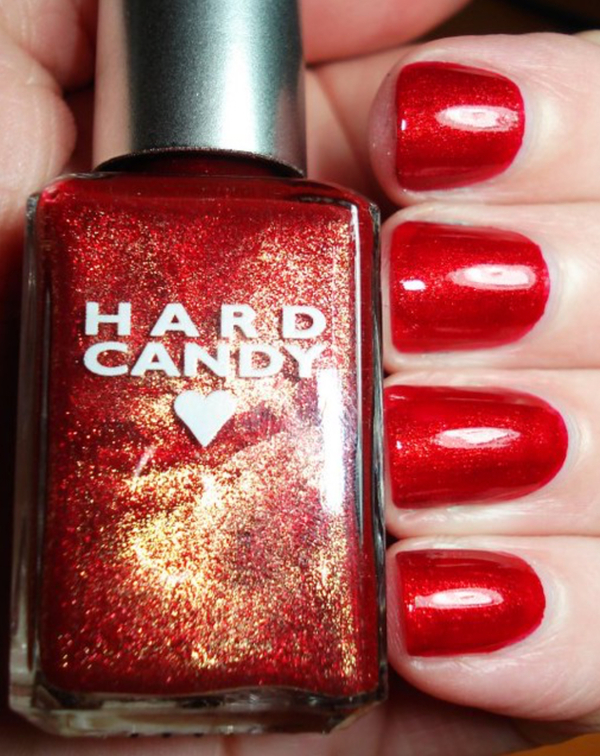 Nail polish swatch / manicure of shade Hard Candy Stop
