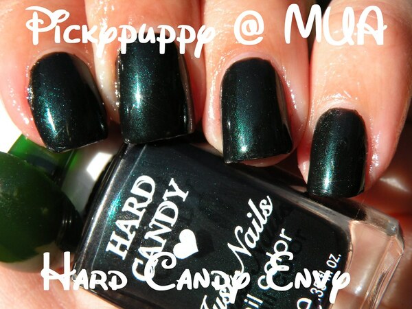 Nail polish swatch / manicure of shade Hard Candy Envy