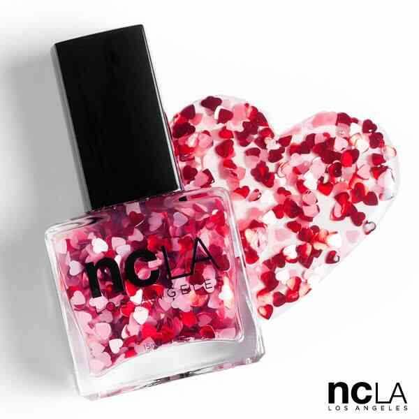 Nail polish swatch / manicure of shade NCLA Heart Attack