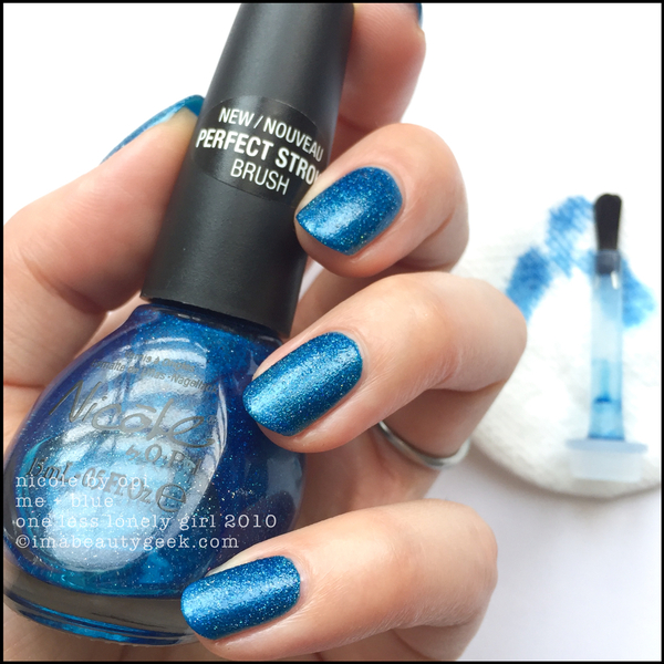 Nail polish swatch / manicure of shade Nicole by OPI Me + Blue