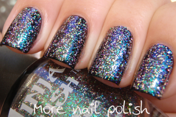 Nail polish swatch / manicure of shade Ninja Polish Nebula