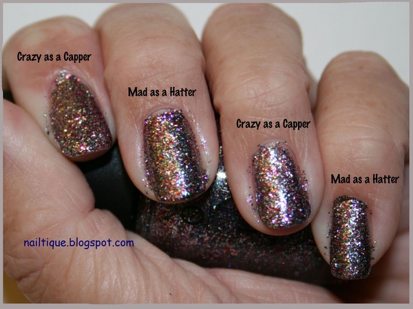 Nail polish swatch / manicure of shade Ninja Polish Crazy As a Capper