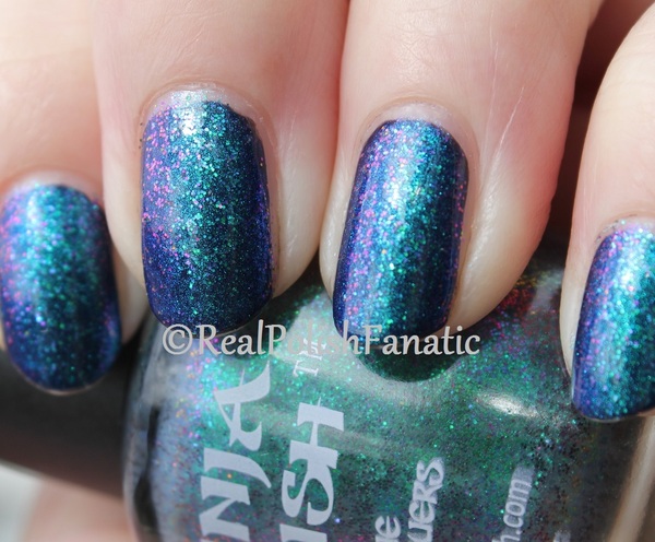 Nail polish swatch / manicure of shade Ninja Polish Alexandrite