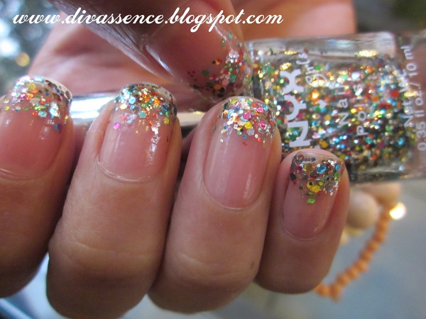 Nail polish swatch / manicure of shade NYX Girls Carnival