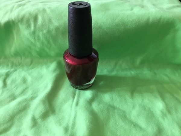 Nail polish swatch / manicure of shade OPI Bogota Blackberry