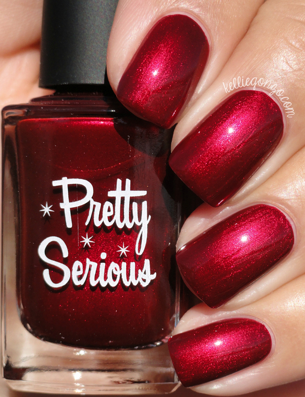 Nail polish swatch / manicure of shade Pretty Serious Velvet Bow