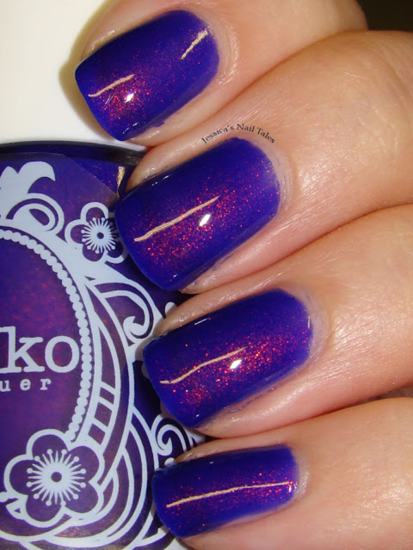 Nail polish swatch / manicure of shade Takko Lacquer Kiss The Sky
