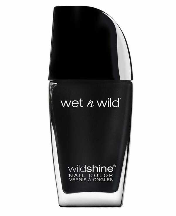 Nail polish swatch / manicure of shade wet n wild Black Creme