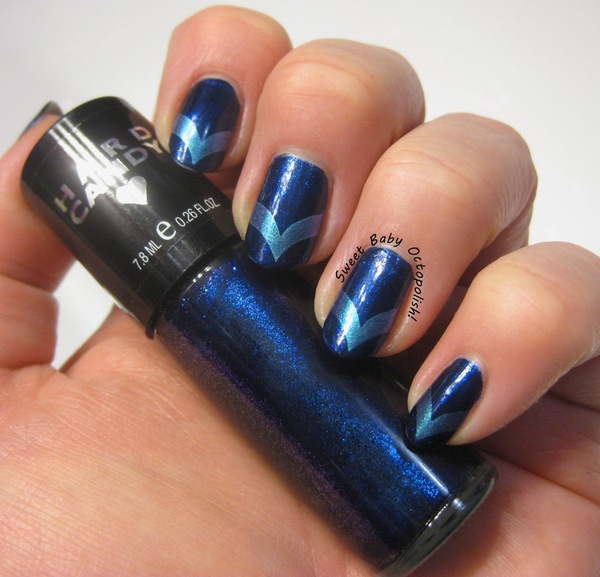 Nail polish swatch / manicure of shade Hard Candy Cosmic Love Affair