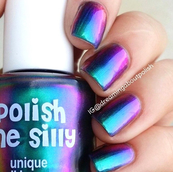 Nail polish swatch / manicure of shade Polish Me Silly Paradise