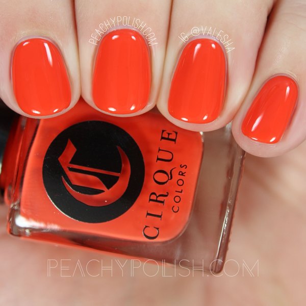 Nail polish swatch / manicure of shade Cirque Colors Fire Island