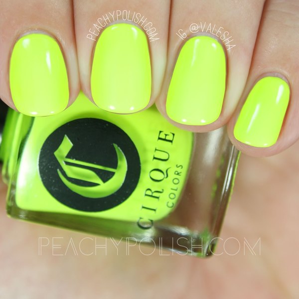 Nail polish swatch / manicure of shade Cirque Colors Electric Daisy