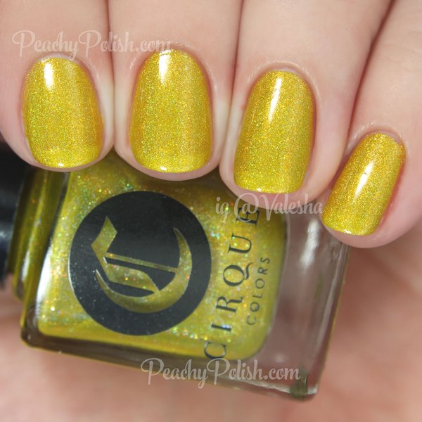 Nail polish swatch / manicure of shade Cirque Colors Limoncello