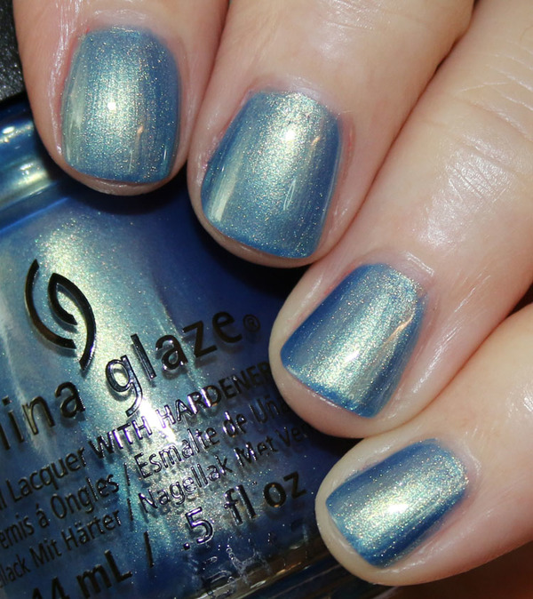 Nail polish swatch / manicure of shade China Glaze Joy To The Waves