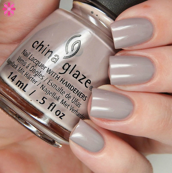 Nail polish swatch / manicure of shade China Glaze Dope Taupe