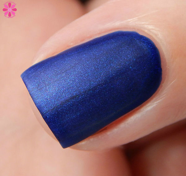 Nail polish swatch / manicure of shade China Glaze Combat Blue-Ts