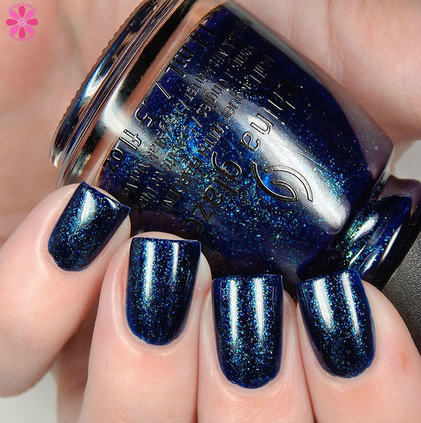 Nail polish swatch / manicure of shade China Glaze Blue-Ya!