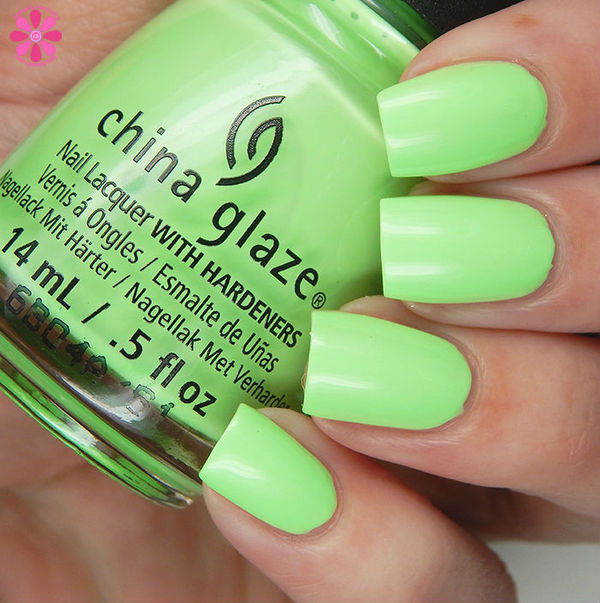 Nail polish swatch / manicure of shade China Glaze Lime After Lime