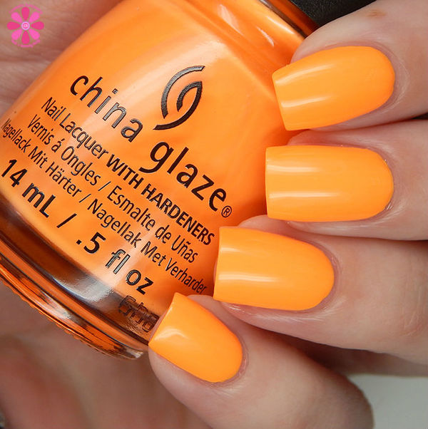 Nail polish swatch / manicure of shade China Glaze None Of Your Risky Business