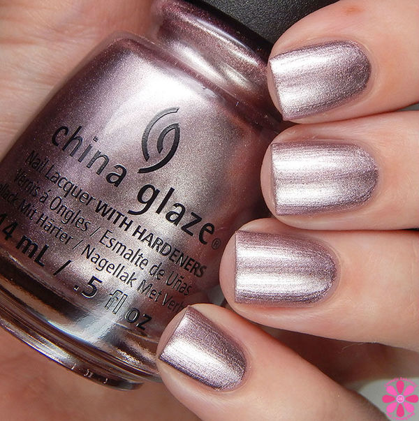 Nail polish swatch / manicure of shade China Glaze Chrome Is Where The Heart Is