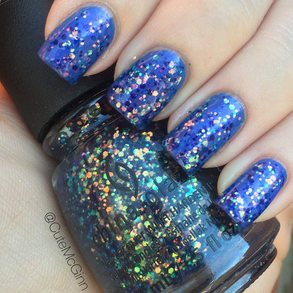 Nail polish swatch / manicure of shade China Glaze Moonlight The Night