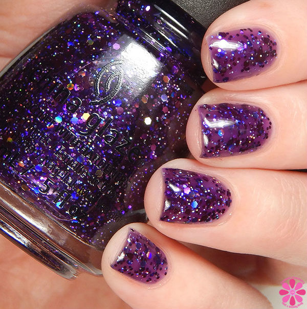 Nail polish swatch / manicure of shade China Glaze Brand Sparkin’ New Year