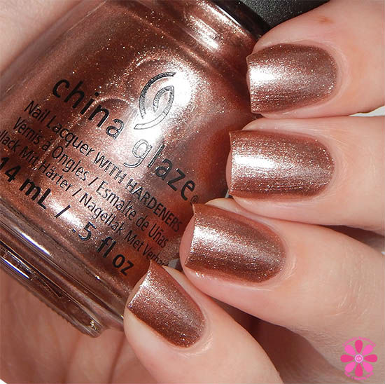 Nail polish swatch / manicure of shade China Glaze Meet Me In The Mirage