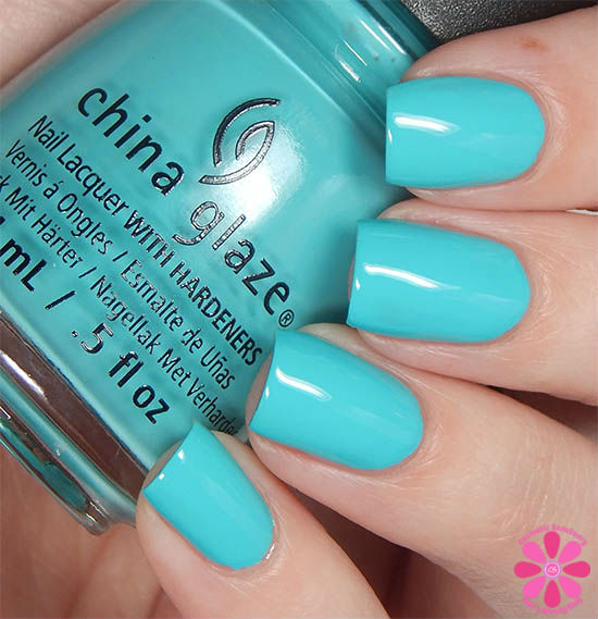 Nail polish swatch / manicure of shade China Glaze Rain Dance The Night Away