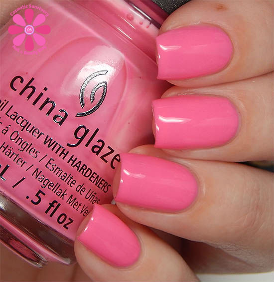 Nail polish swatch / manicure of shade China Glaze Glow With The Flow