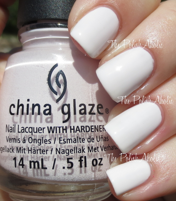 Nail polish swatch / manicure of shade China Glaze Friends Forever, Right