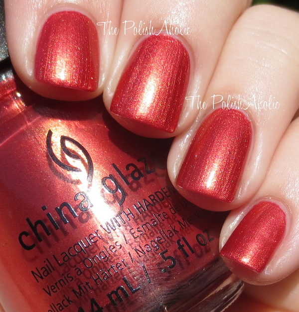 Nail polish swatch / manicure of shade China Glaze Stop That Train