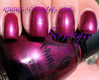 Nail polish swatch / manicure of shade China Glaze Secrets