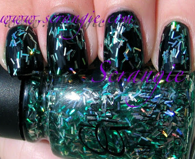 Nail polish swatch / manicure of shade China Glaze Aurora Borealis