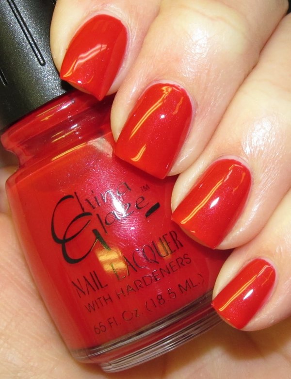 Nail polish swatch / manicure of shade China Glaze Hawaiian Punch