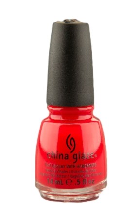 Nail polish swatch / manicure of shade China Glaze Italian Red