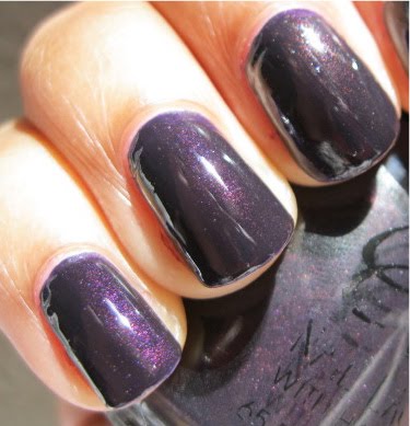Nail polish swatch / manicure of shade China Glaze Nightfall