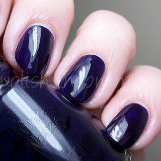 Nail polish swatch / manicure of shade China Glaze Nightfall (Creme)