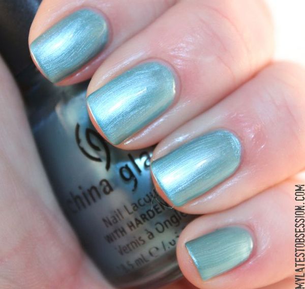 Nail polish swatch / manicure of shade China Glaze Open Sky